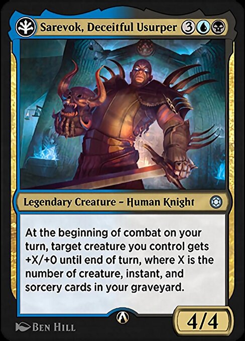 Sarevok, Deceitful Usurper - Alchemy Horizons: Baldur's Gate (#9u) - Illustrated by Ben Hill - Magic: The Gathering Card