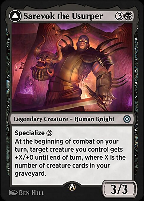 Sarevok the Usurper - Alchemy Horizons: Baldur's Gate (#9) - Illustrated by Ben Hill - Magic: The Gathering Card