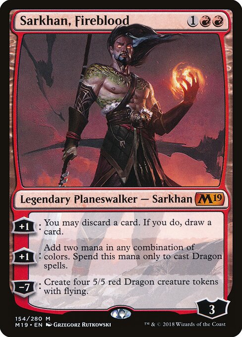 Sarkhan, Fireblood - Core Set 2019 Magic card