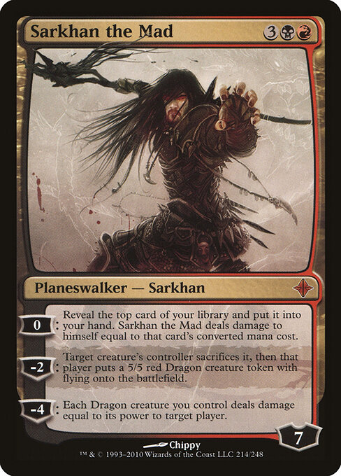 Sarkhan the Mad - Rise of the Eldrazi (#214) - Illustrated by Chippy - Magic: The Gathering Card