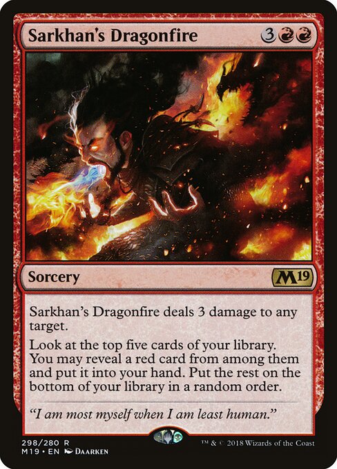 Sarkhan's Dragonfire - Core Set 2019 Magic card