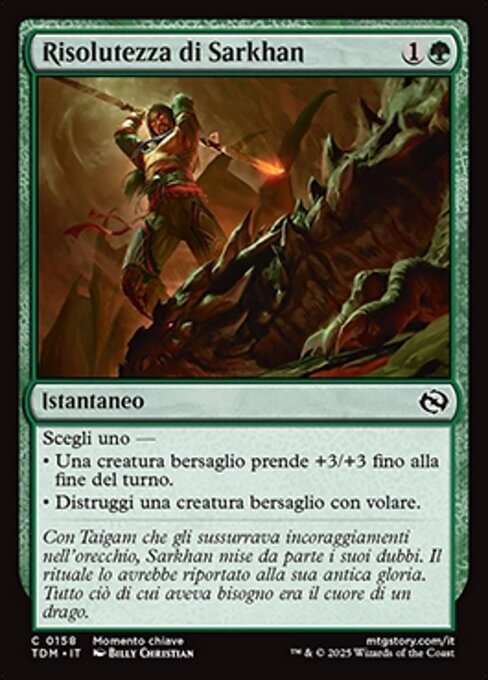 Détermination de Sarkhan (Sarkhan's Resolve) - Tarkir: Dragonstorm (#158) - Illustrated by Billy Christian - Magic: The Gathering Card