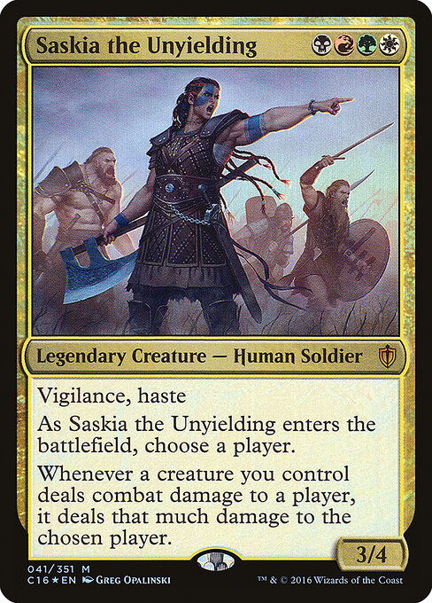 Saskia the Unyielding - Commander 2016 (#41) - Illustrated by Greg Opalinski - Magic: The Gathering Card