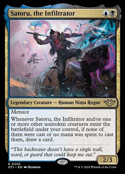 Satoru, the Infiltrator - Outlaws of Thunder Junction (#230) - Illustrated by Heonhwa - Magic: The Gathering Card