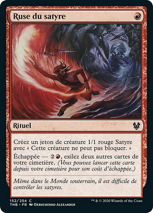 Astucia del sátiro (Satyr's Cunning) - Theros Beyond Death (#152) - Illustrated by Deruchenko Alexander - Magic: The Gathering Card