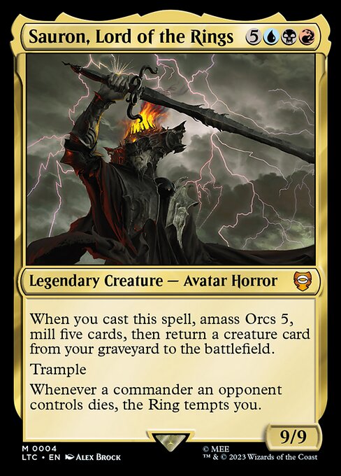 Sauron, Lord of the Rings - Tales of Middle-earth Commander Magic card