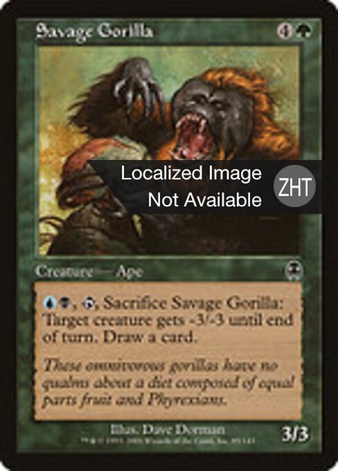 Gorila Salvaje (Savage Gorilla) - Apocalypse (#85) - Illustrated by Dave Dorman - Magic: The Gathering Card