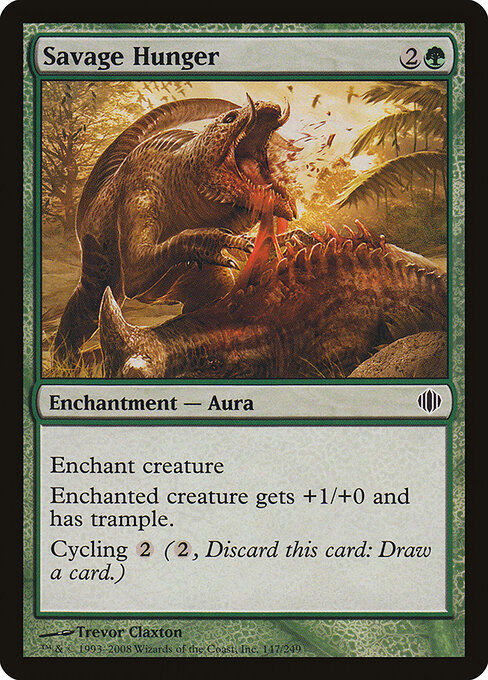 Hambre salvaje (Savage Hunger) - Shards of Alara (#147) - Illustrated by Trevor Claxton - Magic: The Gathering Card