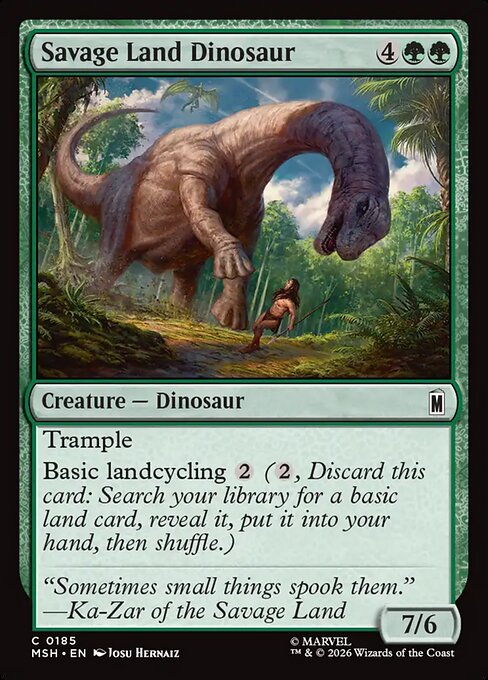 Savage Land Dinosaur - Marvel Super Heroes Magic card
