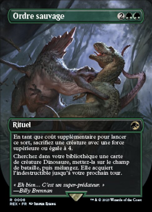 Ley salvaje (Savage Order) - Jurassic World Collection (#6) - Illustrated by Jesper Ejsing - Magic: The Gathering Card