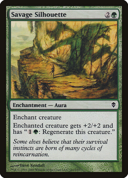 Savage Silhouette - Zendikar Magic card