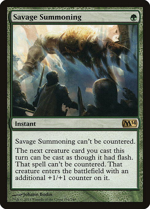 Savage Summoning - Magic 2014 Magic card