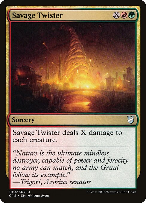 Savage Twister - Commander 2018 (#190) - Illustrated by John Avon - Magic: The Gathering Card