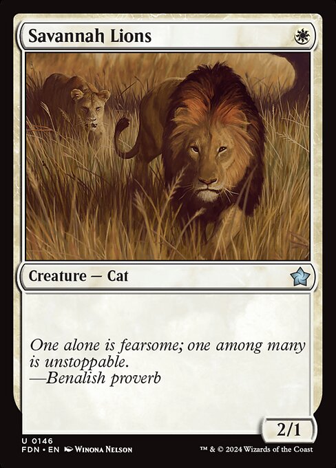 Savannah Lions - Foundations Magic card