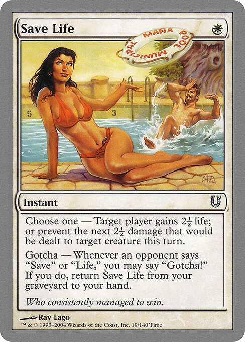 Save Life - Unhinged Magic card