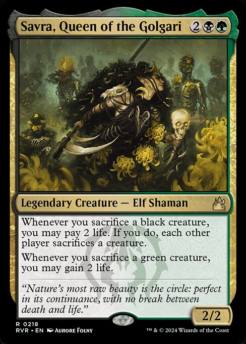 Savra, Queen of the Golgari - Ravnica Remastered Magic card