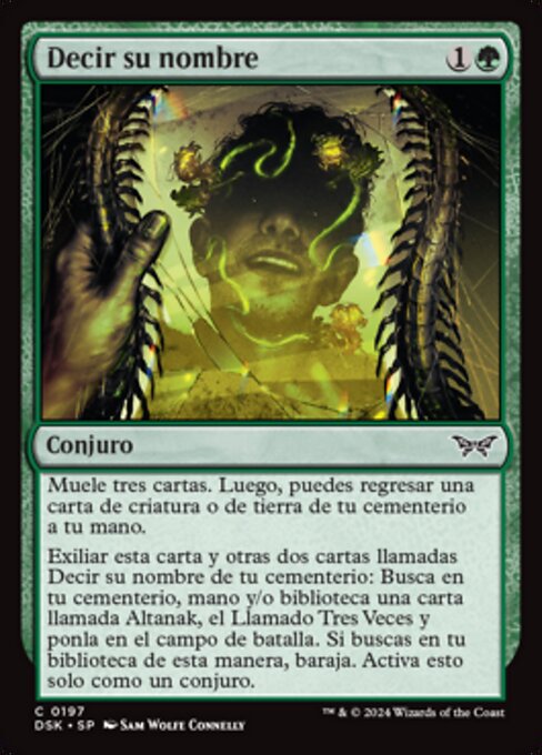 Decir su nombre (Say Its Name) - Duskmourn: House of Horror (#197) - Illustrated by Sam Wolfe Connelly - Magic: The Gathering Card