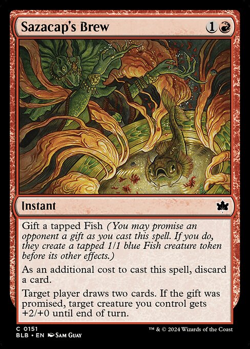 Sazacap's Brew - Bloomburrow (#151) - Illustrated by Sam Guay - Magic: The Gathering Card