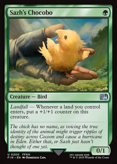 Sazh's Chocobo - Final Fantasy Magic card