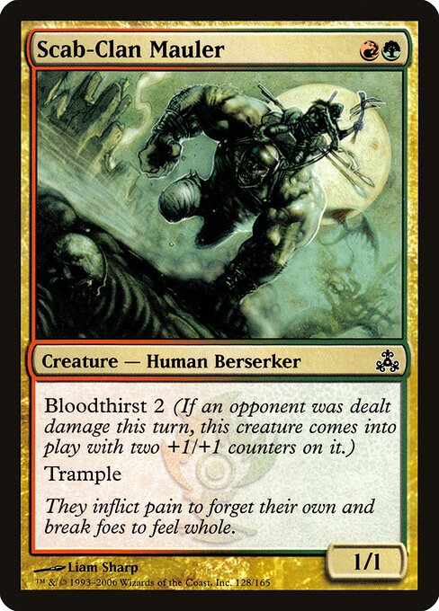 Picchiatore Scab-Clan (Scab-Clan Mauler) - Guildpact (#128) - Illustrated by Liam Sharp - Magic: The Gathering Card