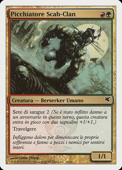 Lacerador del clan Scab (Scab-Clan Mauler) - Salvat 2005 (#I56) - Illustrated by Liam Sharp - Magic: The Gathering Card