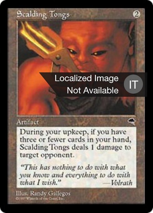 煮沸ばさみ (Scalding Tongs) - Tempest (#307) - Illustrated by Randy Gallegos - Magic: The Gathering Card