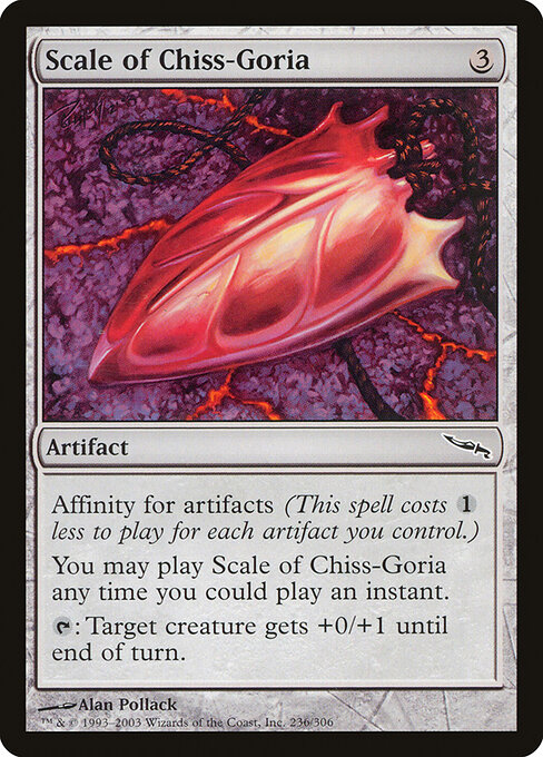 Chiss-Gorias Schuppe (Scale of Chiss-Goria) - Mirrodin (#236) - Illustrated by Alan Pollack - Magic: The Gathering Card