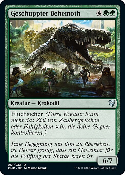Behemot con escamas (Scaled Behemoth) - Commander Legends (#251) - Illustrated by Marco Nelor - Magic: The Gathering Card