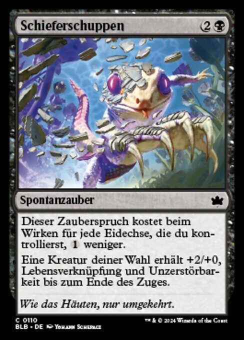 Schieferschuppen (Scales of Shale) - Bloomburrow (#110) - Illustrated by Yohann Schepacz - Magic: The Gathering Card
