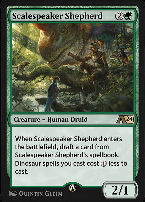 Scalespeaker Shepherd - Alchemy: Ixalan (#21) - Illustrated by Quintin Gleim - Magic: The Gathering Card