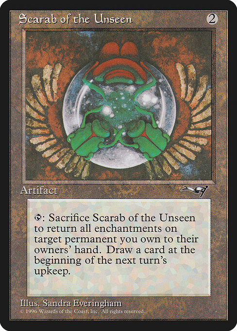 Scarabée de l'Inapparence (Scarab of the Unseen) - Alliances (#128) - Illustrated by Sandra Everingham - Magic: The Gathering Card