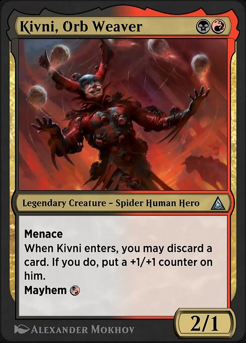 Scarlet Spider, Kaine - Marvel's Spider-Man (#143) - Illustrated by Forrest Imel - Magic: The Gathering Card