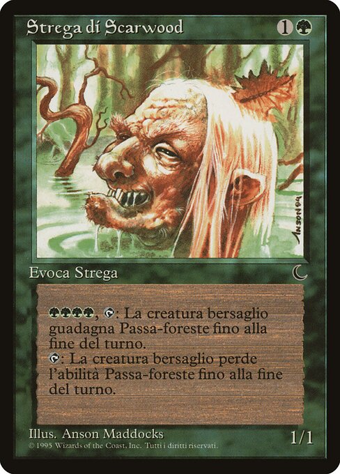 Strega di Scarwood (Scarwood Hag) - The Dark (#86) - Illustrated by Anson Maddocks - Magic: The Gathering Card