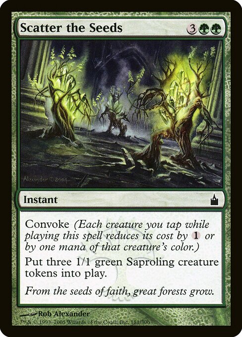 Disseminar Sementes (Scatter the Seeds) - Ravnica: City of Guilds (#181) - Illustrated by Rob Alexander - Magic: The Gathering Card