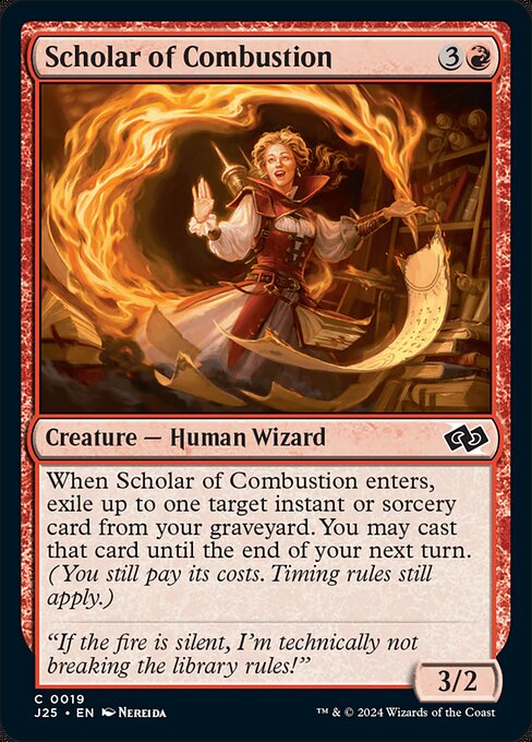 Scholar of Combustion - Foundations Jumpstart Magic card