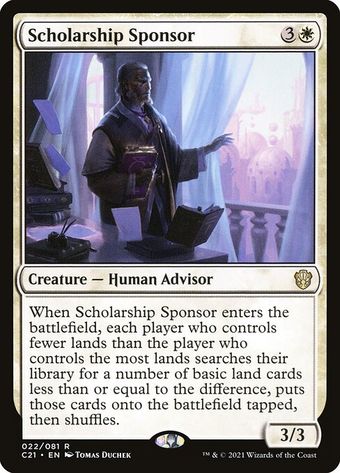 Scholarship Sponsor - Commander 2021 Magic card