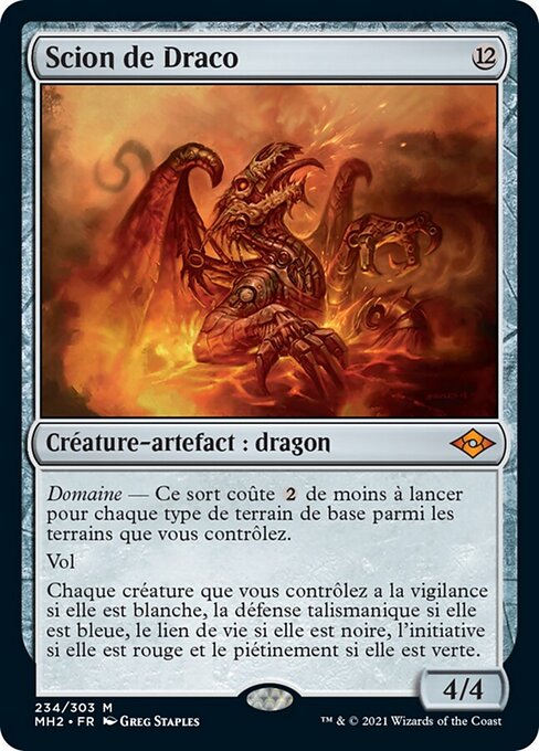 Dracos Spross (Scion of Draco) - Modern Horizons 2 (#234) - Illustrated by Greg Staples - Magic: The Gathering Card