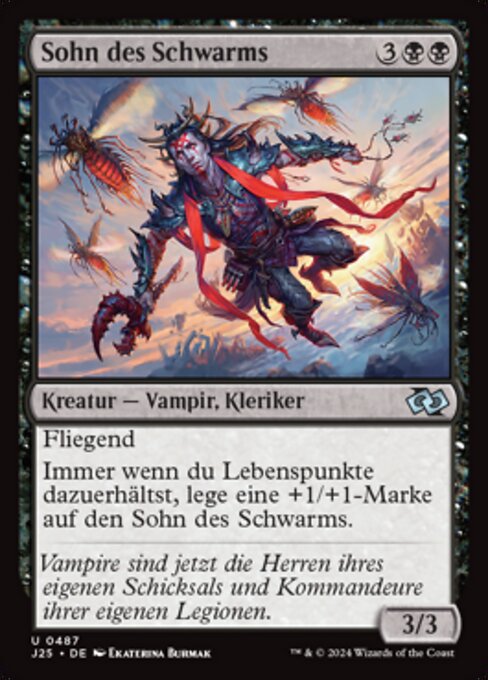 群れの末裔 (Scion of the Swarm) - Foundations Jumpstart (#487) - Illustrated by Ekaterina Burmak - Magic: The Gathering Card