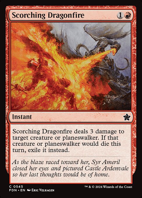 Scorching Dragonfire - Foundations Magic card
