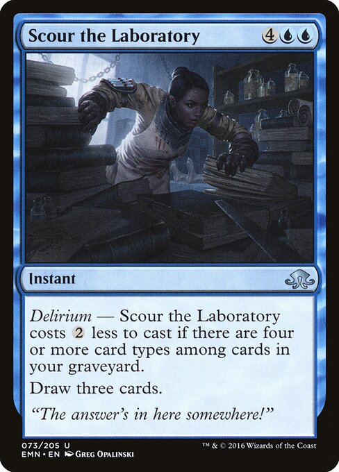 Scour the Laboratory - Eldritch Moon (#73) - Illustrated by Greg Opalinski - Magic: The Gathering Card