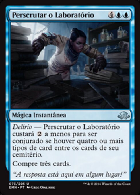 Setacciare il Laboratorio (Scour the Laboratory) - Eldritch Moon (#73) - Illustrated by Greg Opalinski - Magic: The Gathering Card