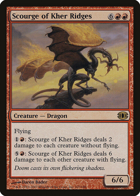 カー峠の災い魔 (Scourge of Kher Ridges) - Future Sight (#107) - Illustrated by Daren Bader - Magic: The Gathering Card