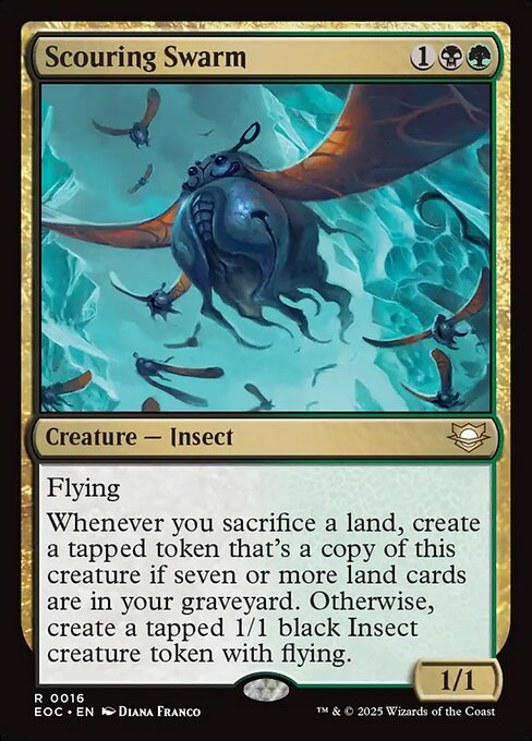 Auslöschender Schwarm (Scouring Swarm) - Edge of Eternities Commander (#16) - Illustrated by Diana Franco - Magic: The Gathering Card