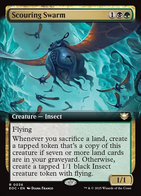 Essaim purificateur (Scouring Swarm) - Edge of Eternities Commander (#36) - Illustrated by Diana Franco - Magic: The Gathering Card
