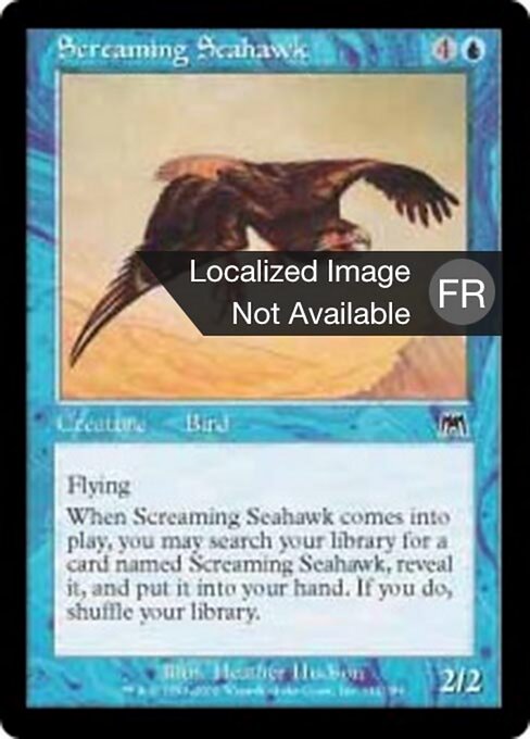 鳴き叫ぶウミタカ (Screaming Seahawk) - Onslaught (#112) - Illustrated by Heather Hudson - Magic: The Gathering Card