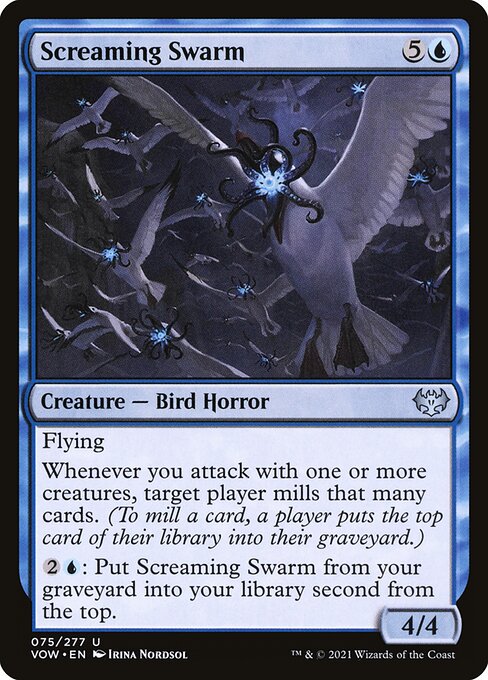 Screaming Swarm - Innistrad: Crimson Vow (#75) - Illustrated by Irina Nordsol - Magic: The Gathering Card