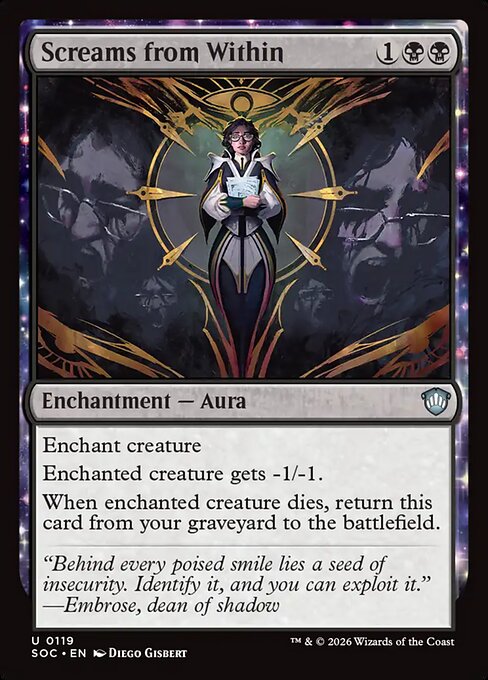 Screams from Within - Secrets of Strixhaven Commander Magic card