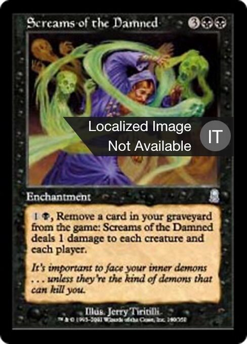 Schreie der Verdammten (Screams of the Damned) - Odyssey (#160) - Illustrated by Jerry Tiritilli - Magic: The Gathering Card