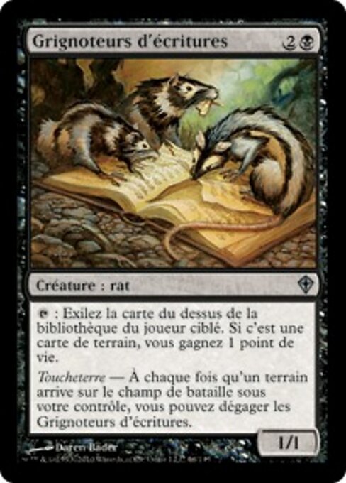 Rosicchiatori di Testi (Scrib Nibblers) - Worldwake (#66) - Illustrated by Daren Bader - Magic: The Gathering Card