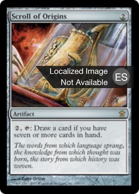 Pergaminho das Origens (Scroll of Origins) - Saviors of Kamigawa (#159) - Illustrated by Dany Orizio - Magic: The Gathering Card